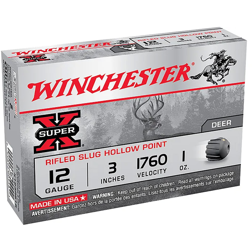 Winchester Super-X Rifled Slug HP 12 ga. 3 in. 1 oz. Slug 15 rd.