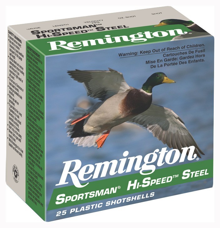 Remington Sportsman Hi-Speed Steel Loads 12 Gauge Steel Shot 1 1/4 Grain 25 Rounds