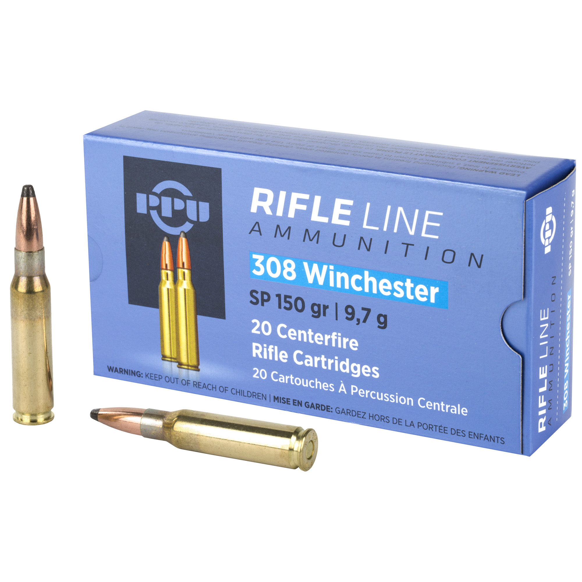 Prvi Partisan Standard Rifle 308 Winchester Soft Point 150 Grain 20 Rounds