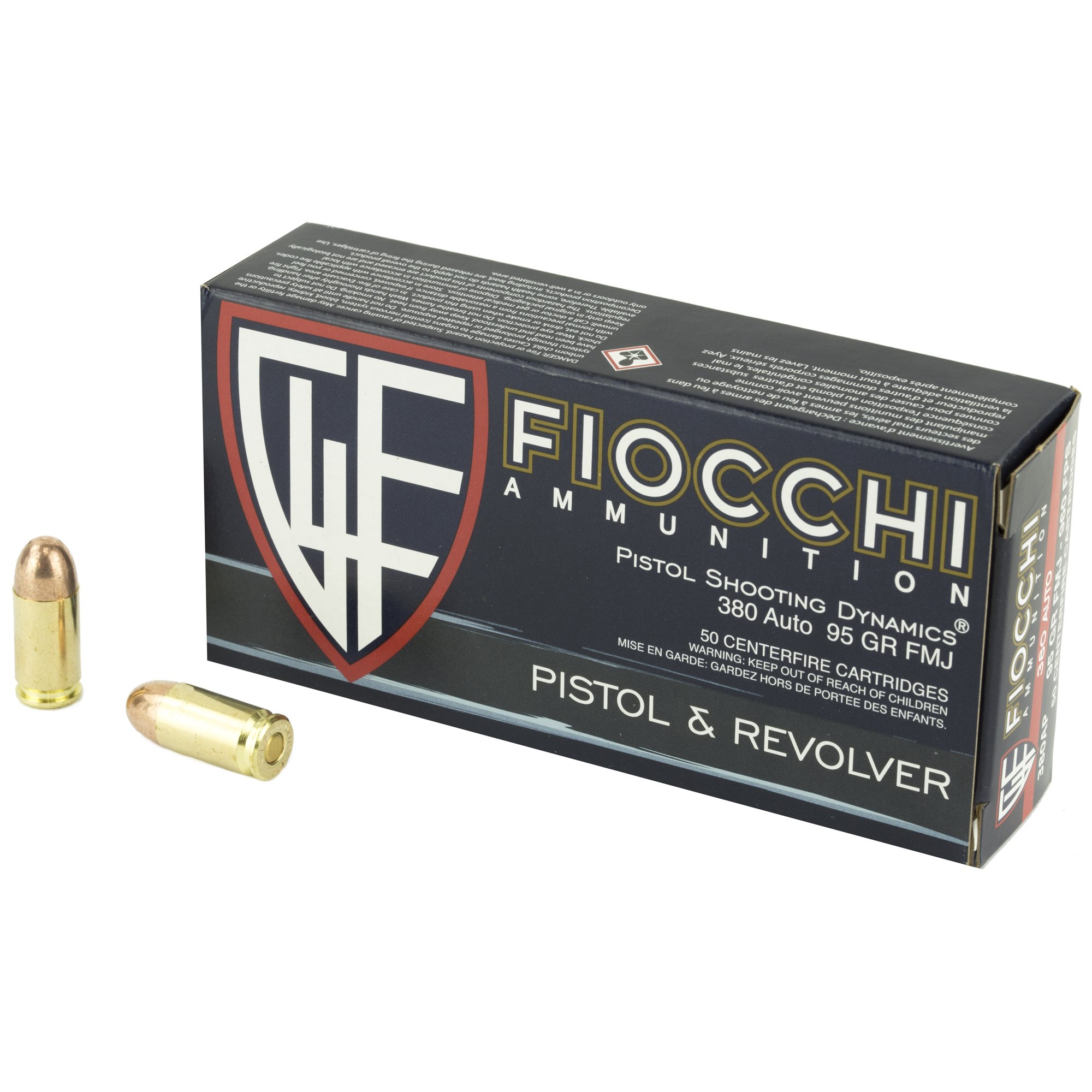 Fiocchi Range Dynamics Pistol Ammo 380 ACP 95 gr. FMJ 50 rd.