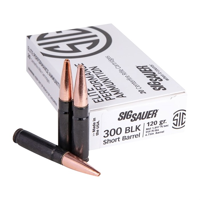 Sig Sauer Elite Performance SBR 300 AAC Blackout 7.62x35mm Copper Solid 120 Grain 20 Rounds