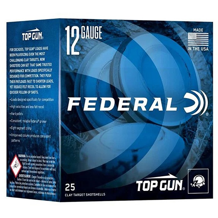Federal Top Gun 12 Gauge Lead 1 Ounce 8 Shot 25 Rounds