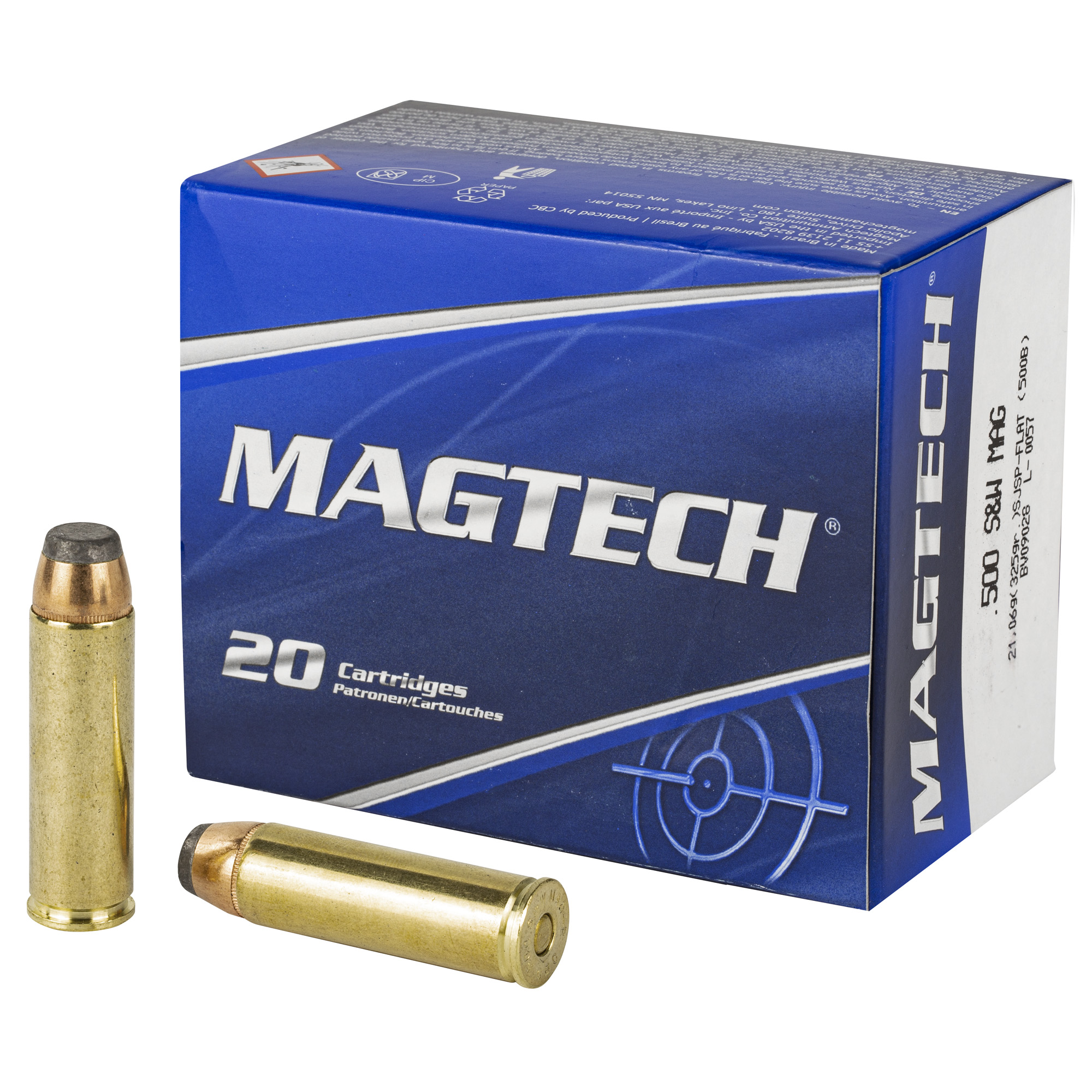 Magtech, Range, 500 S&w Magnum, Semi Jacketed Soft Point, 325 Grain, 20 Rounds