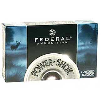 Federal Power-Shok Load 12 Gauge 2.75 in. 27 Pellets 4 Buck Shot 5 rd.