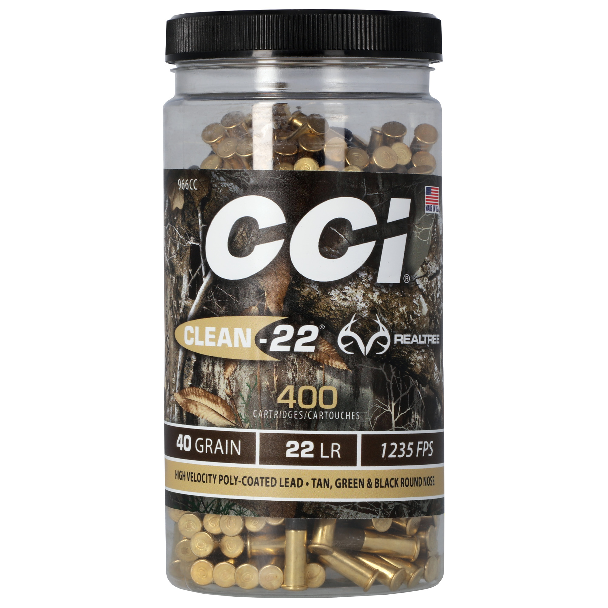 CCI Clean-22 22 LR Lead Round Nose 40 Grain 400 Rounds