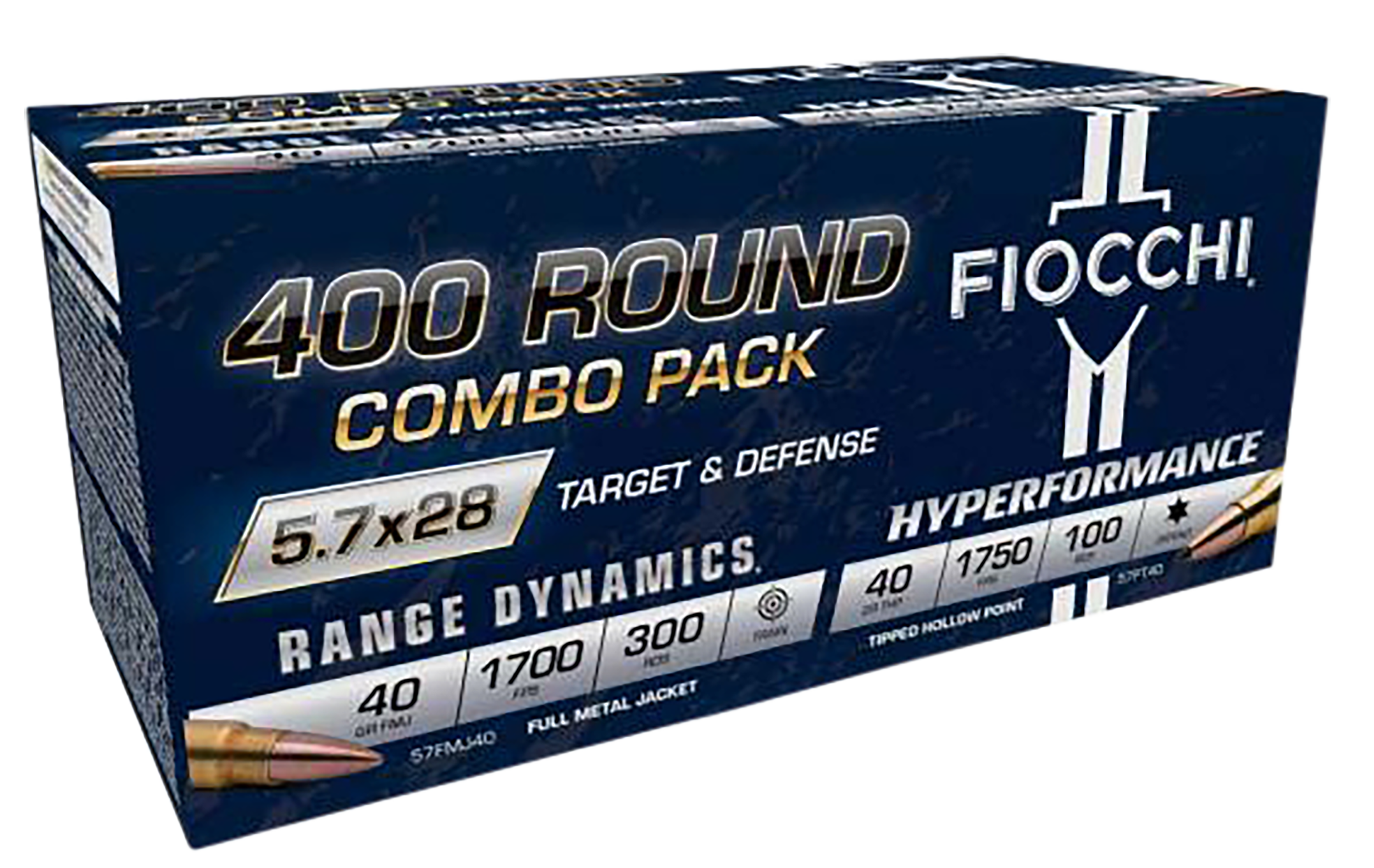 Fiocchi Hyperformance 5.7x28mm Fn Full Metal Jacket 40 Grain 400 Rounds