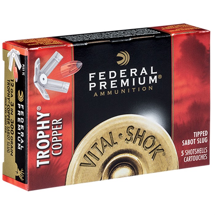 Federal Trophy Copper 12 Gauge Sabot Slug 300 Grain 5 Rounds