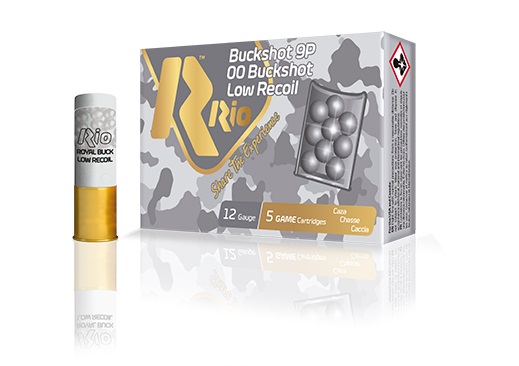 Rio Royal Buck 9P 12ga Buckshot 2.75 inch Shotgun Shells - 00Buck | 1345 fps | 5rd Box