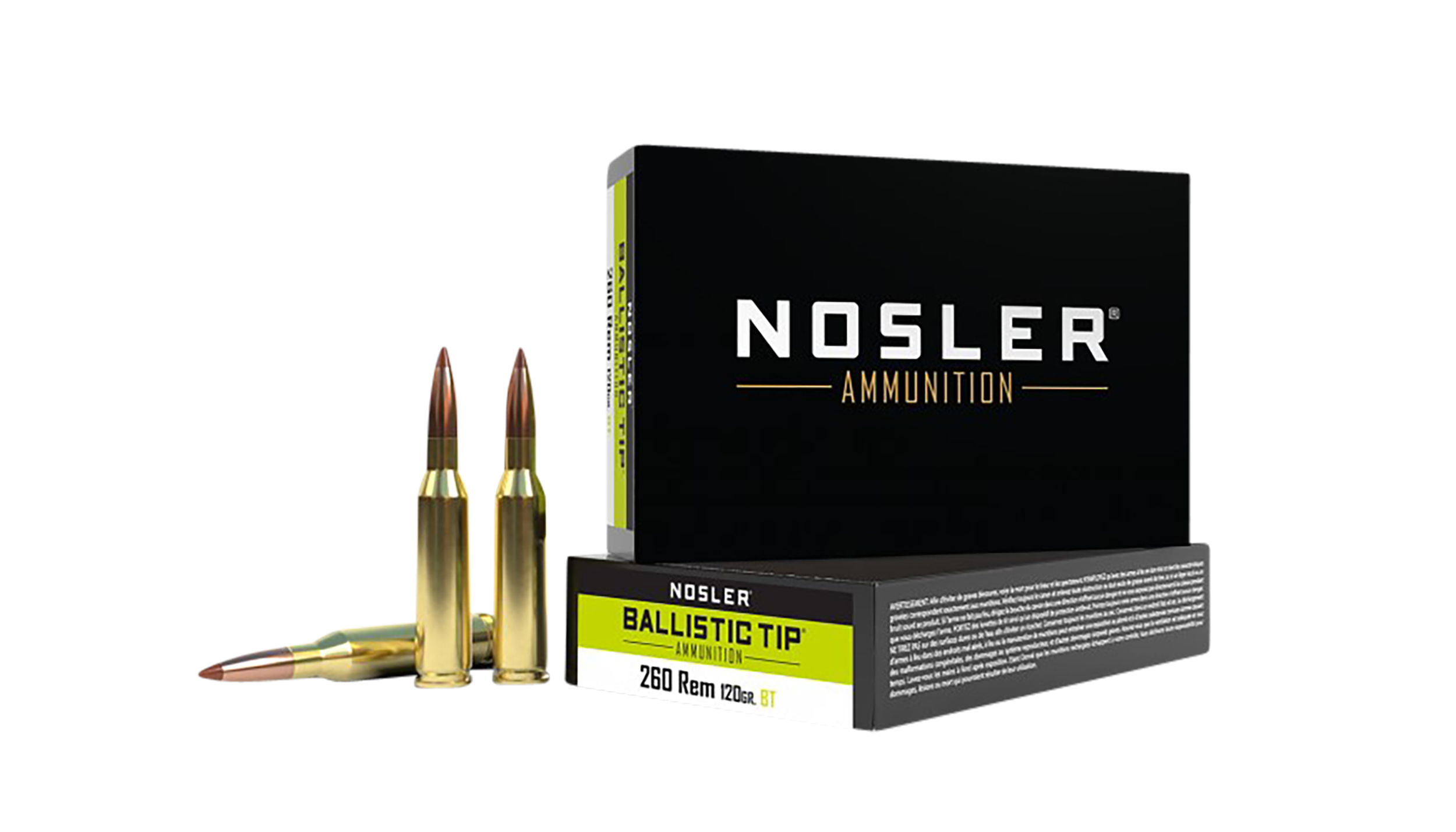 Nosler, Ballistic Tip, 260 Remington, Spitzer Tip, 120 Grain, 20 Rounds