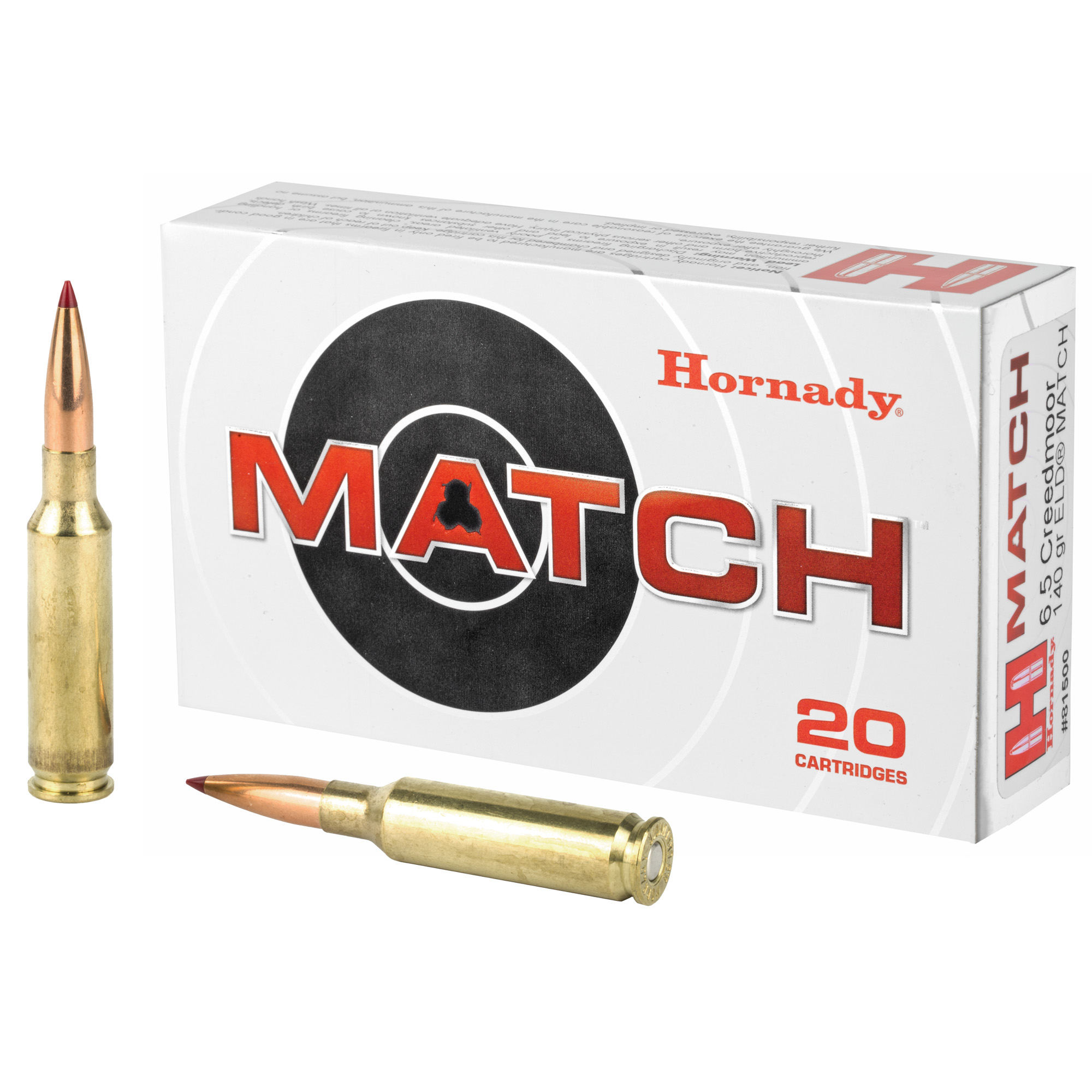 Hornady Match Rifle Ammo 6.5 Creedmoor 140 gr. Extreme Low Drag-Match 20 rd