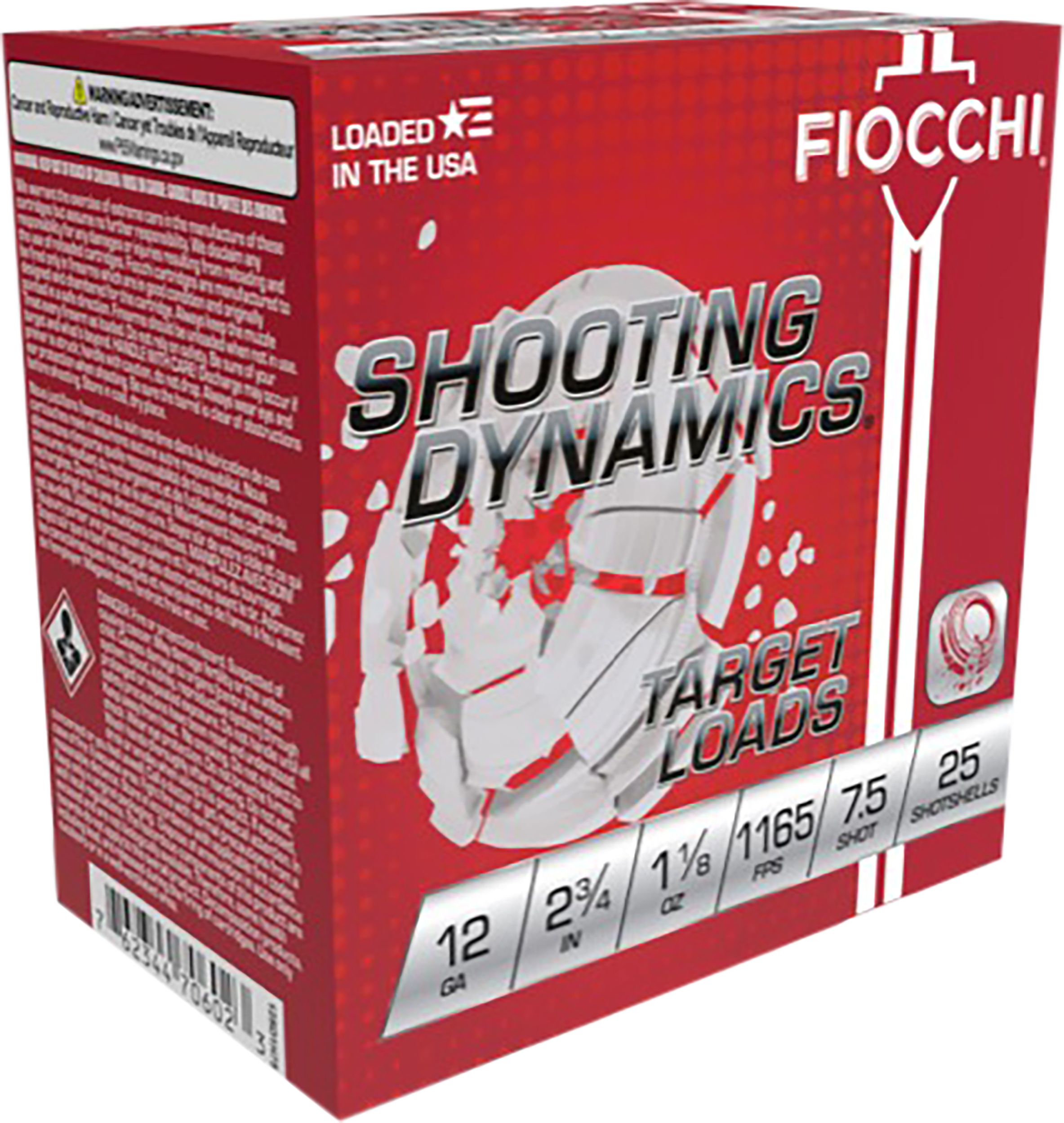 Fiocchi Shooting Dynamics Shotgun Loads 12 Gauge Shot 1-1/8 oz 25 Rounds