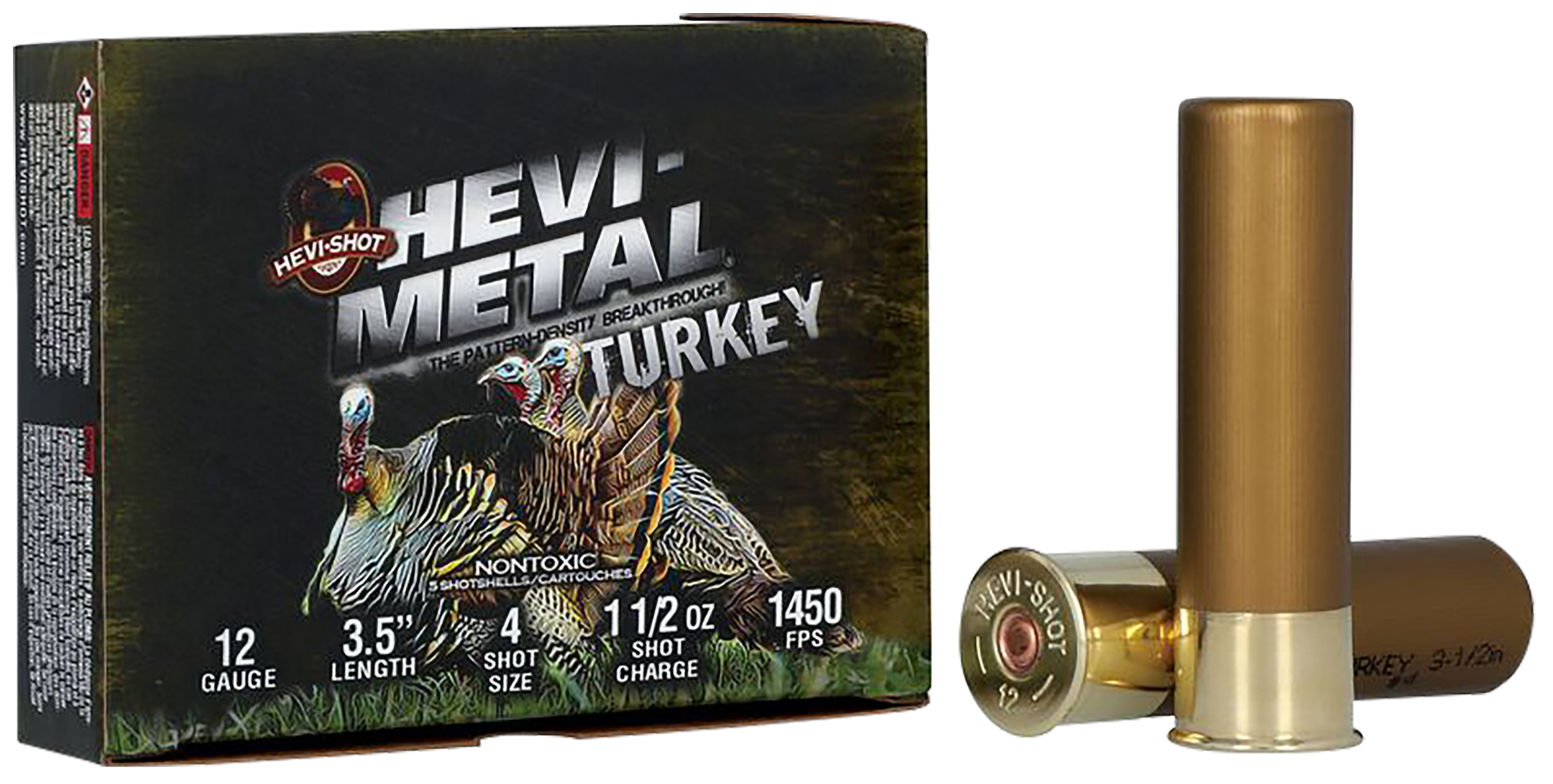 Hevi Shot Hevi Metal Turkey Loads 12 ga. 3.5 in. 1 1/4 oz. 4 Shot 5 rd.