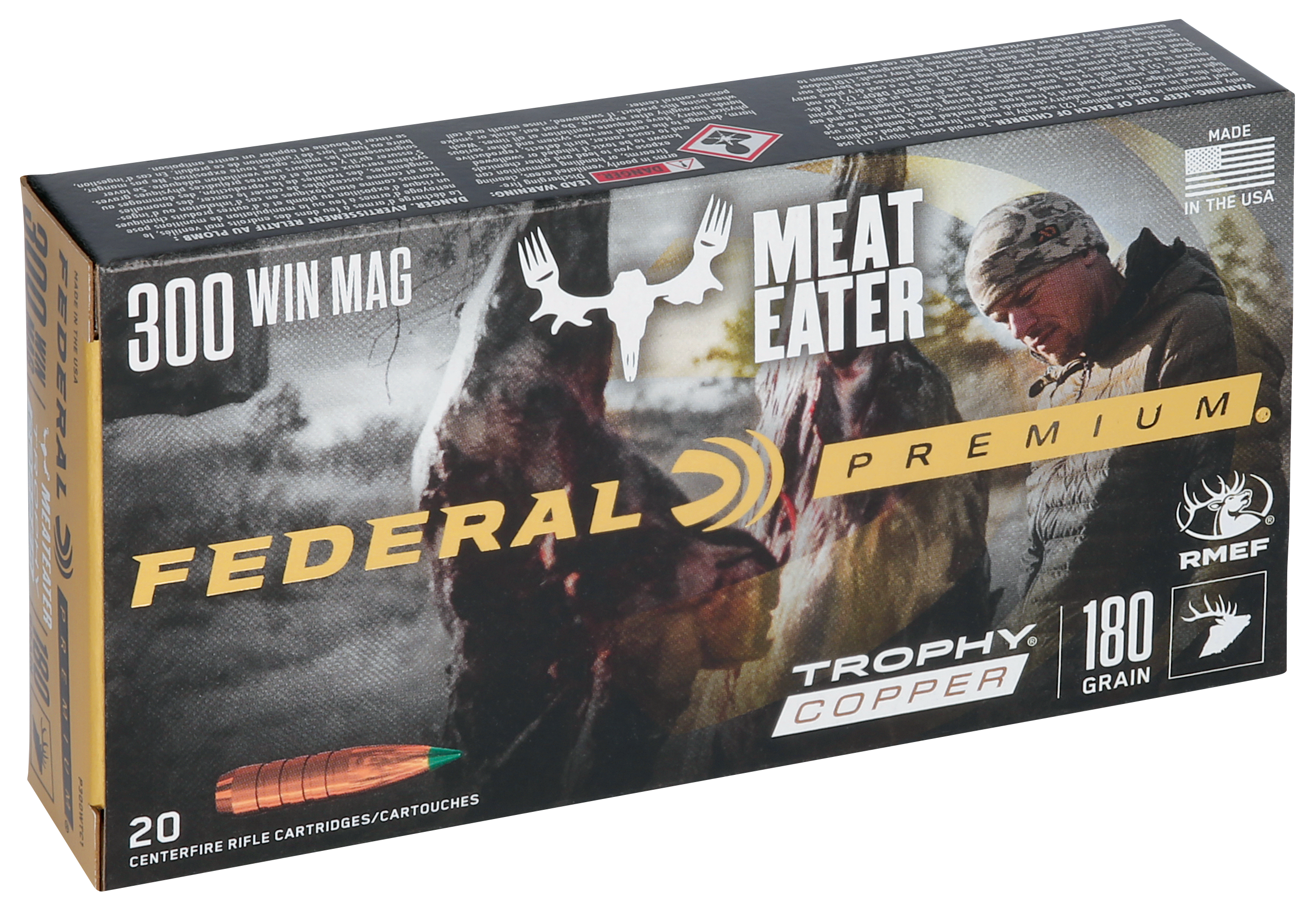Federal Premium Trophy Copper 300 Winchester Magnum Copper 180 Grain 20 Rounds