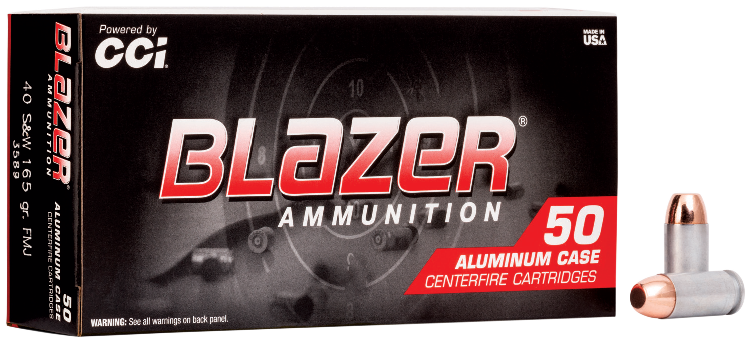 CCI Blazer 40 S&W Total Metal Jacket 165 Grain 50 Rounds