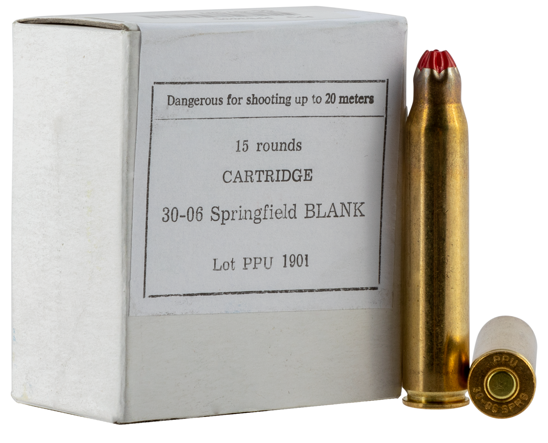 Prvi Partisan PPU PPB3006 30-06 Springfield Blank Ammo 15 Rounds