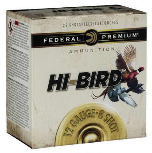 Federal HVF12 Hi Bird 6 12 Gauge High Velocity Shotgun Shells 25 Rounds