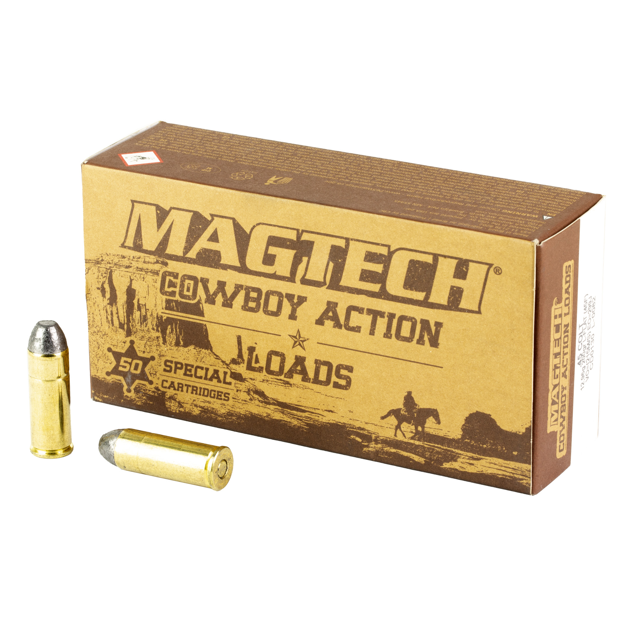 Magtech Cowboy Action 45 Colt Lead Flat Nose 200 Grain 50 Rounds