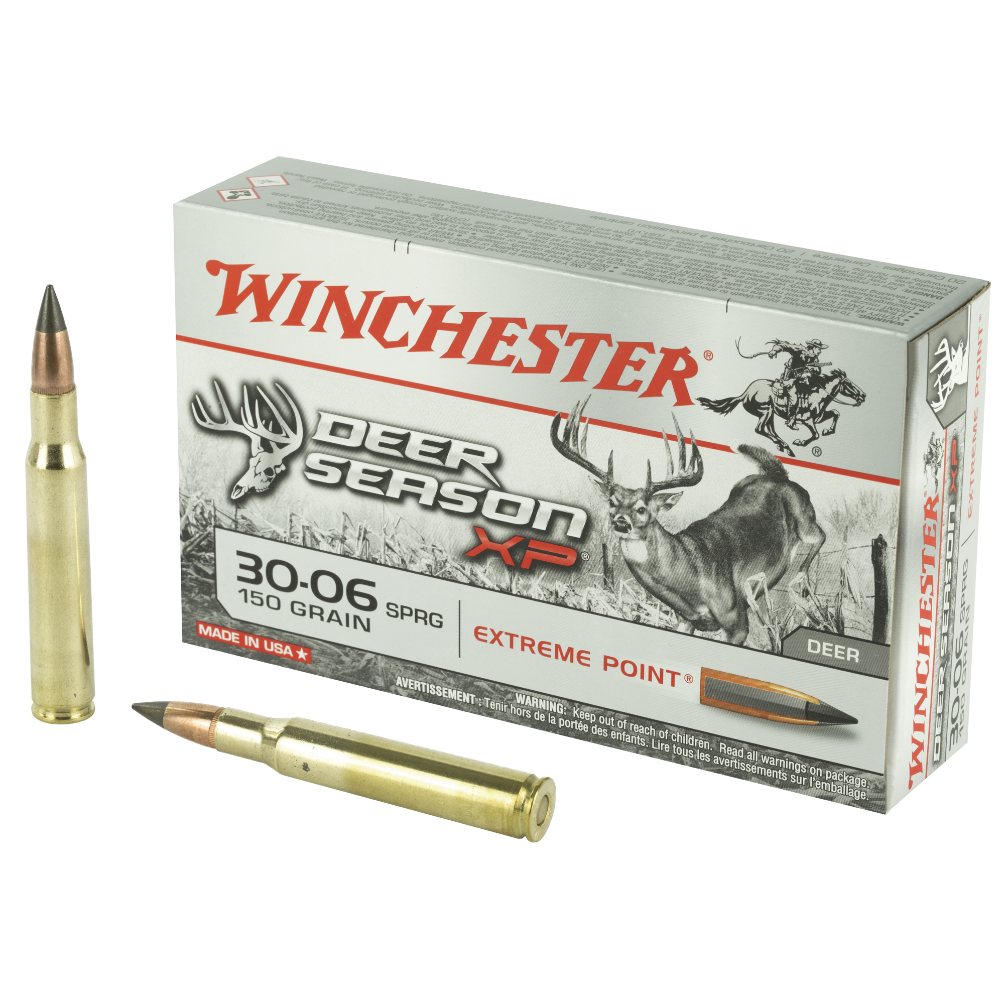 Winchester Deer Season XP Rifle Ammo 30-06 Springfield 150 gr. Extreme Point 20 rd