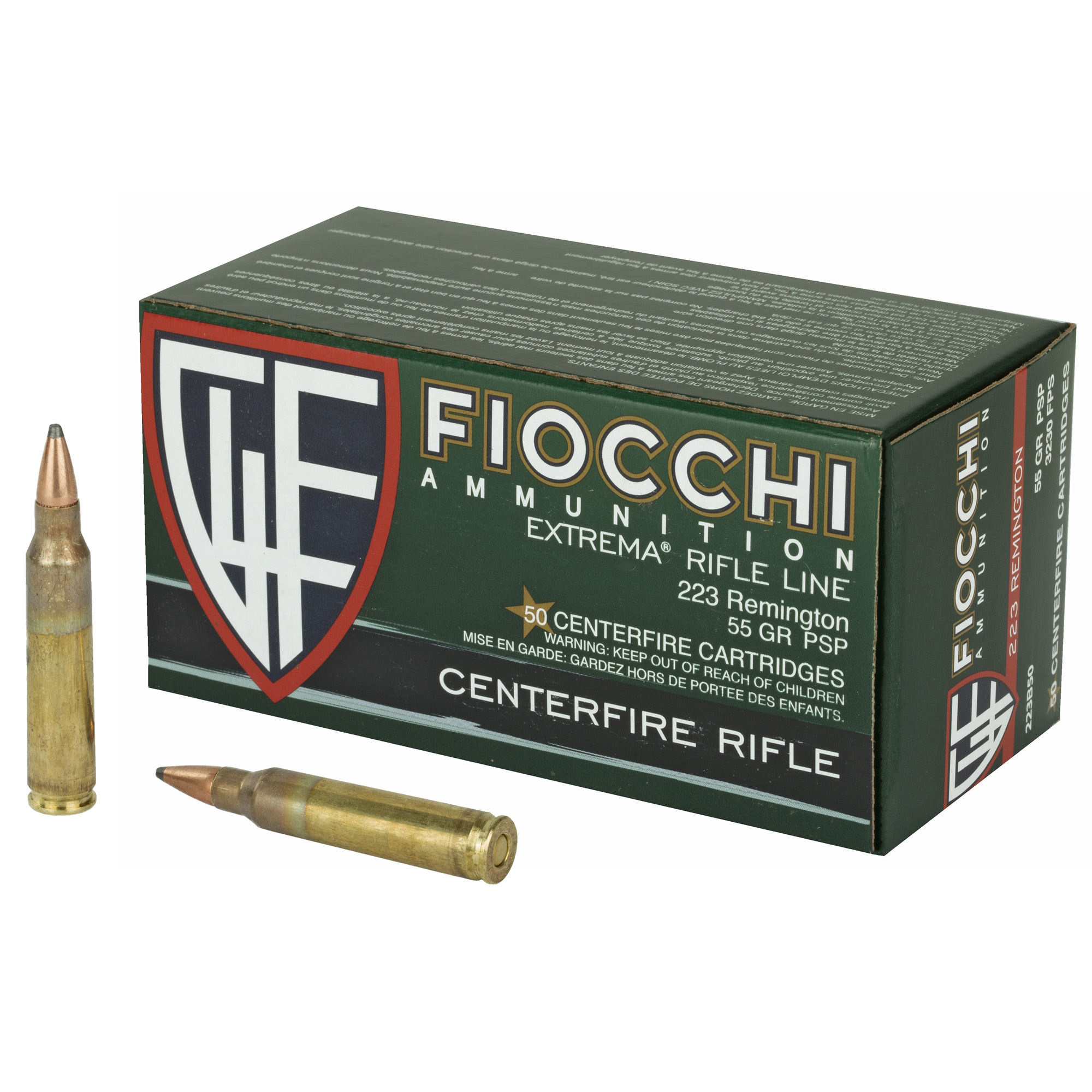 Fiocchi Field Dynamics 223 Remington Pointed Soft Point 55 Grain 50 Rounds