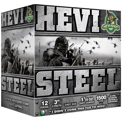 HEVI-Shot HS60001 HEVI-Steel  12Gauge 3" 1 1/4oz 1Shot 25 Rounds