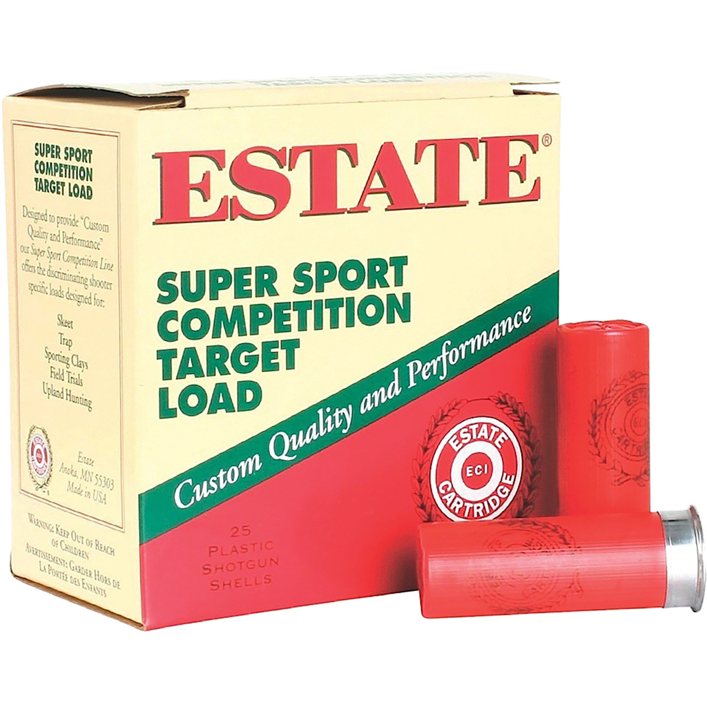 Estate Super Sport Competition Target Load 12 ga. 2.75 in. 2 3/4 Dr. 1 1/8 oz. 8 Shot 25 rd.