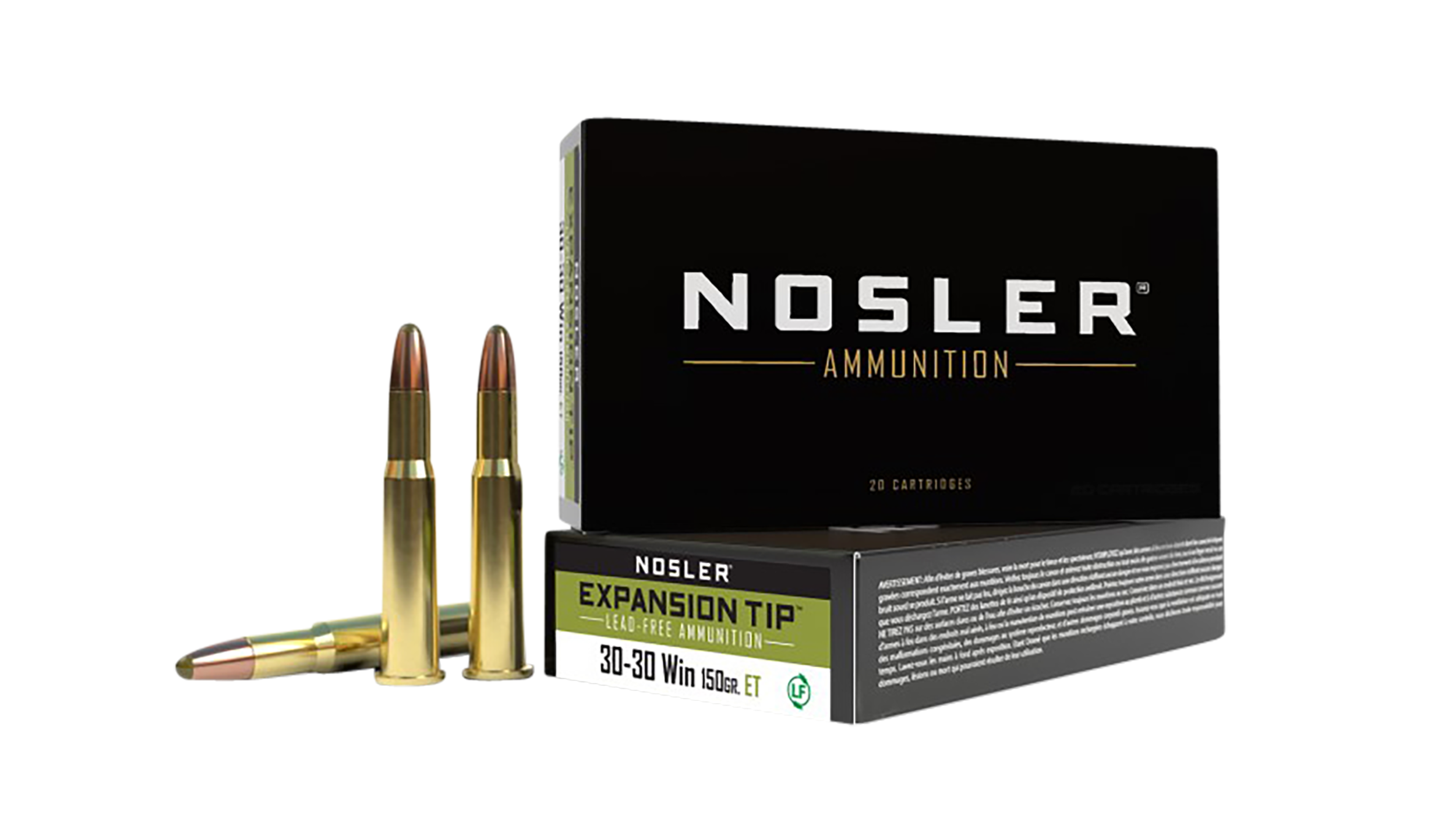 Nosler, Expansion Tip, 30-30 Winchester, Soft Point, 150 Grain, 20 Rounds