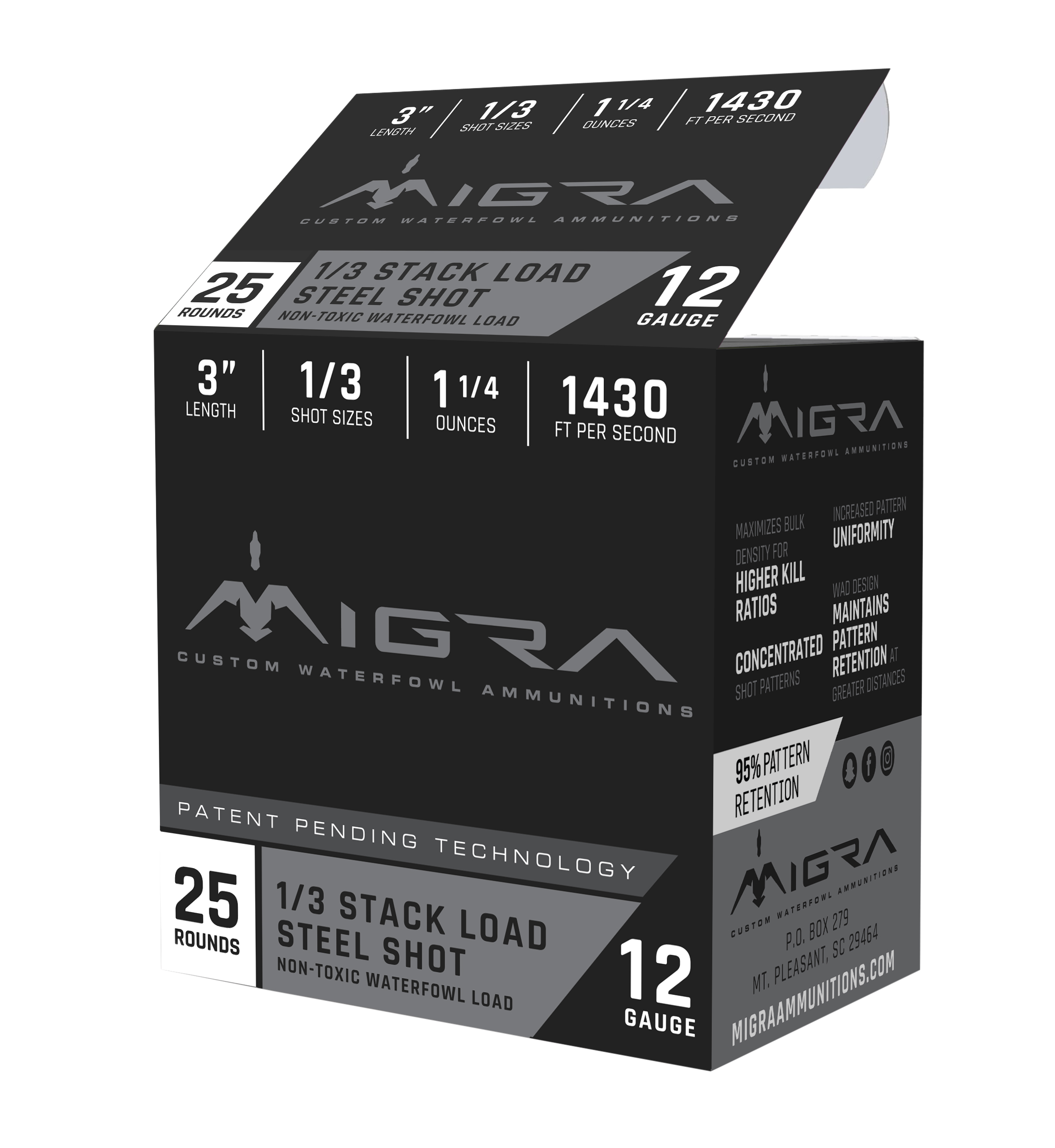 Migra Ammunitions Staxd 12 Gauge Shot 1.25 Ounce 25 Rounds