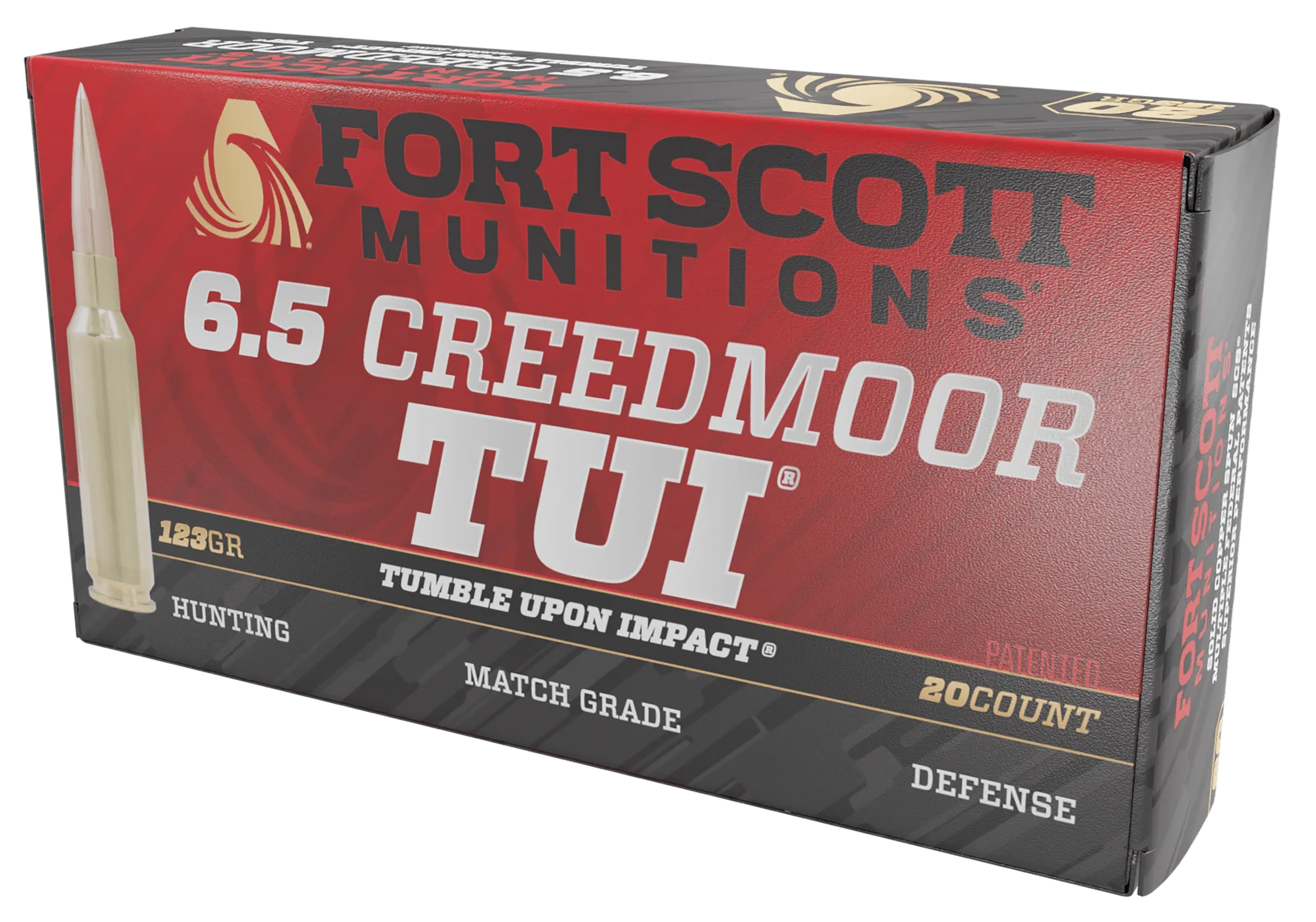 Fort Scott Munition Rifle Ammo 6.5 Creedmoor 123 gr. TUI 20 rd.