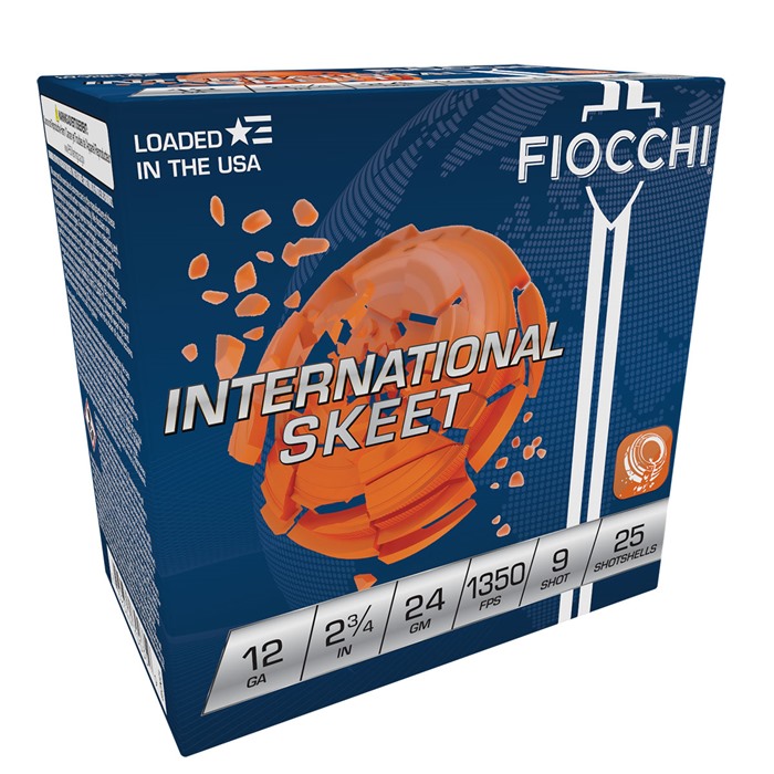 Fiocchi Exacta Target Trap Skeet 12 Gauge 9 Shot 24 Gram 25 Rounds
