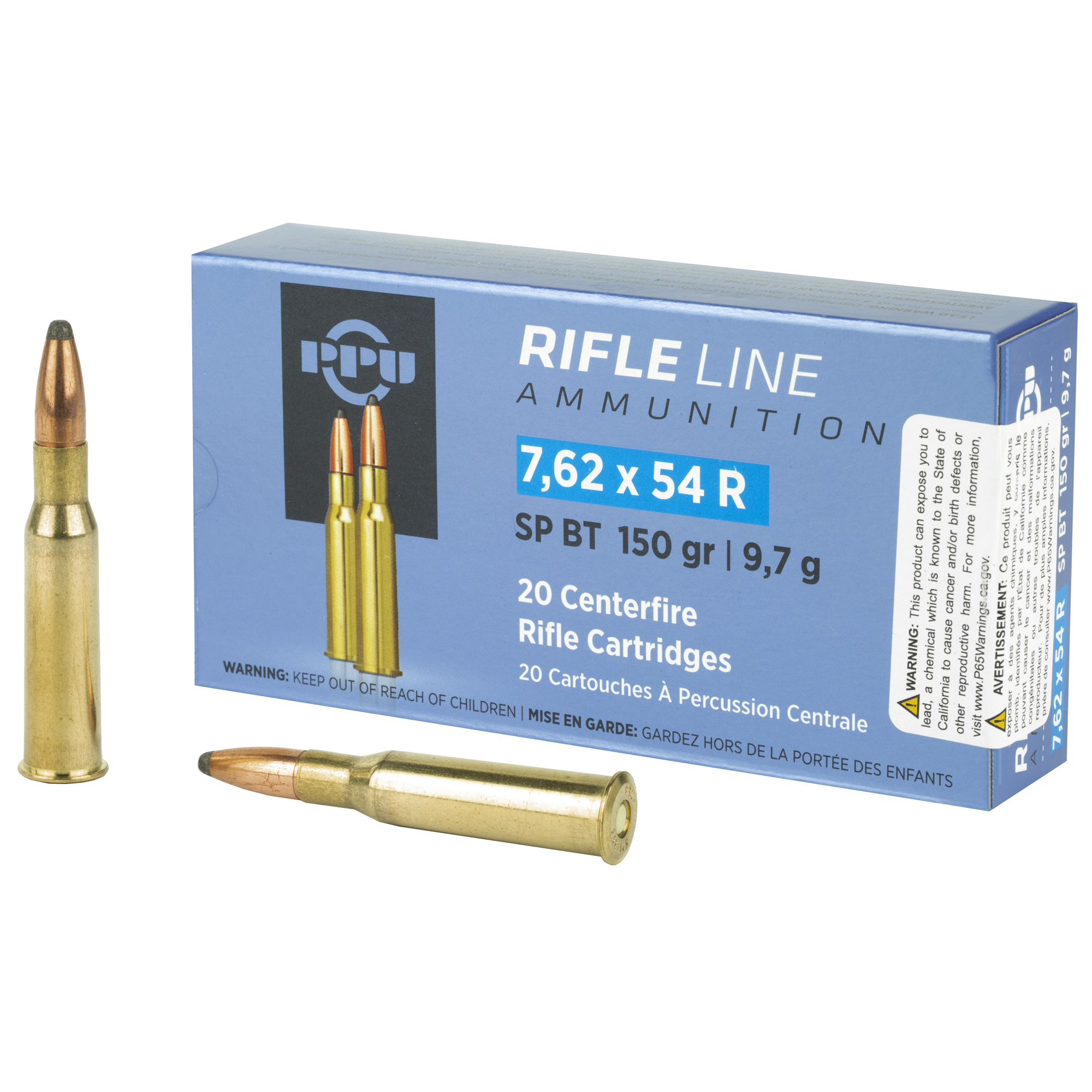 Prvi Partisan PP76254S 7.62x54mmR Soft Point 150 Grain 20 Rounds