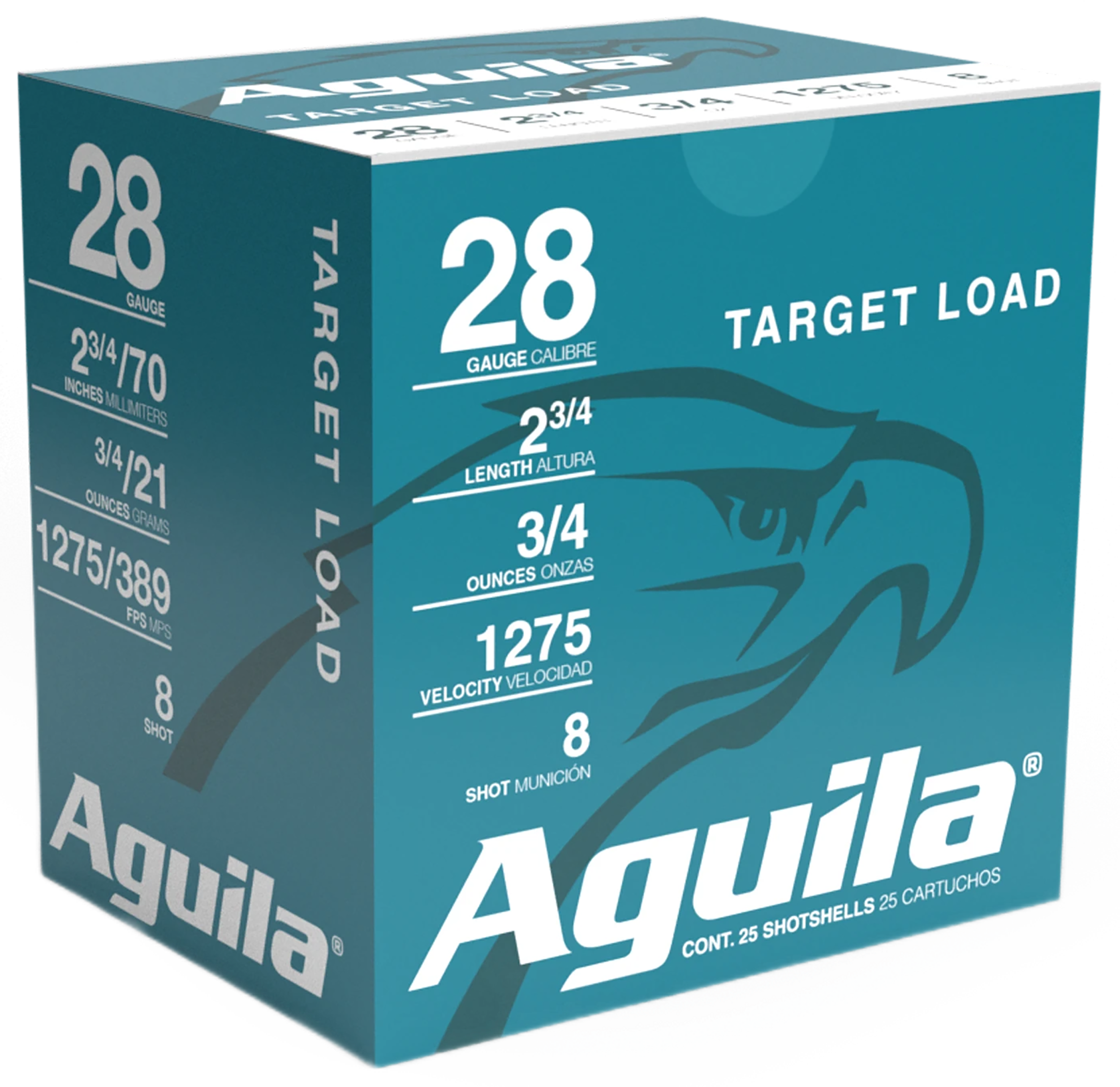 Aguila High Velocity Shotgun Game Load 28 Gauge 8 Shot 3/4 Grain 25 Rounds
