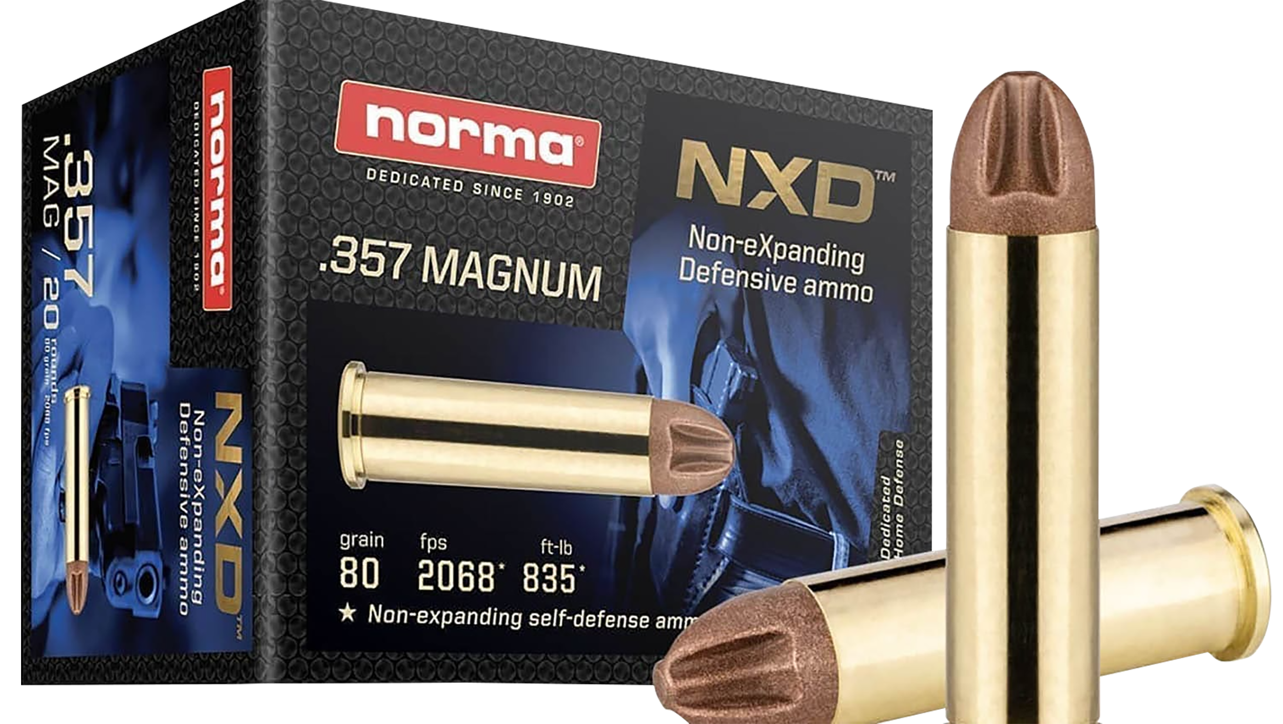 Norma Ammunition 611640020   357Mag 80gr NXD 20 Rounds