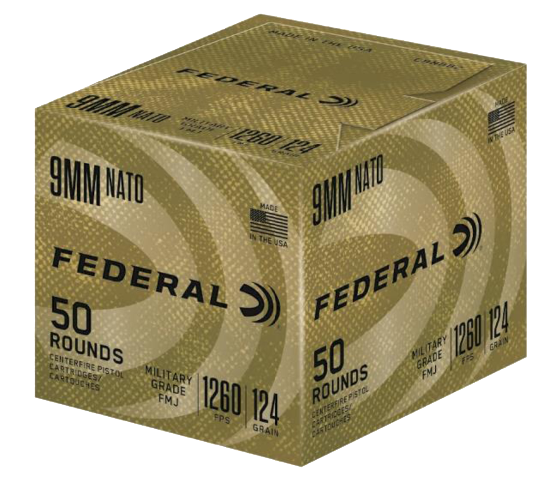 Federal C9N882 9mm Luger Full Metal Jacket 124 Grain 50 Rounds