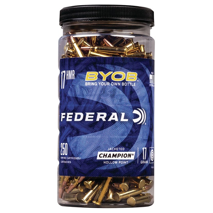 Federal Champion Training 17 HMR Jacketed Hollow Point 17 Grain 250 Rounds