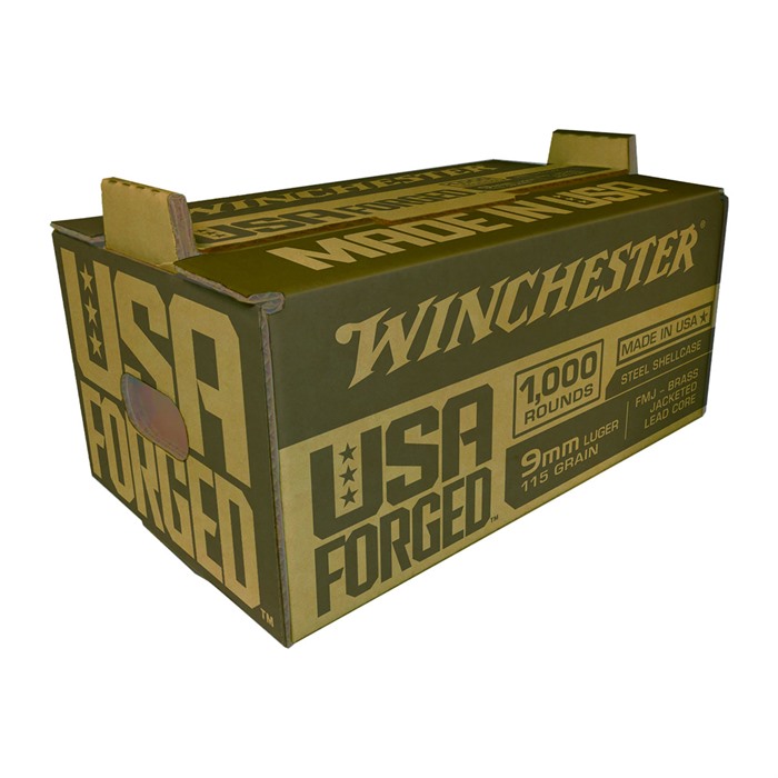 Winchester USA Forged 9mm Full Metal Jacket 115 Grain 1000 Rounds