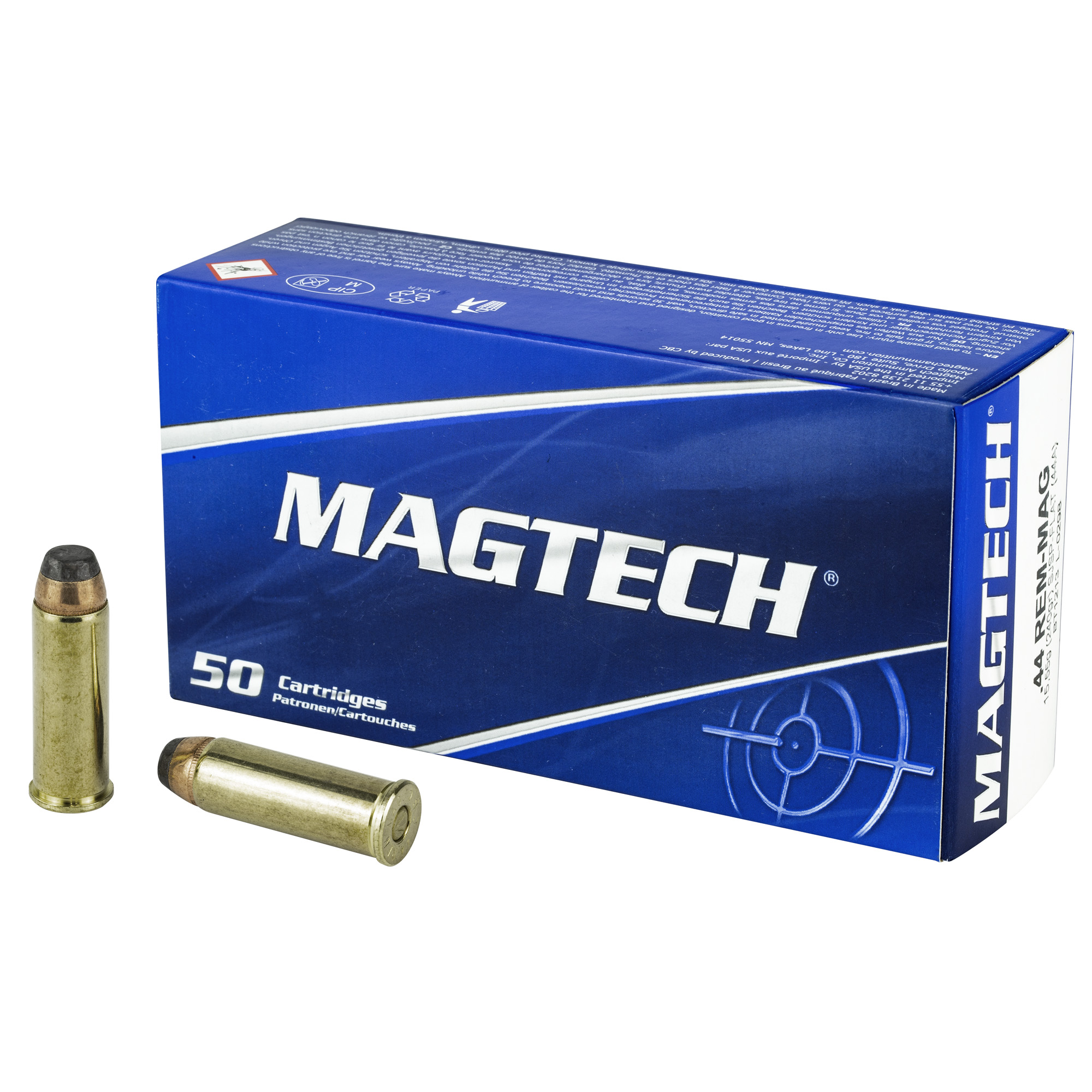 Magtech, Centerfire, 44 Remington Magnum, Soft Point Flat, 240 Grain, 50 Rounds