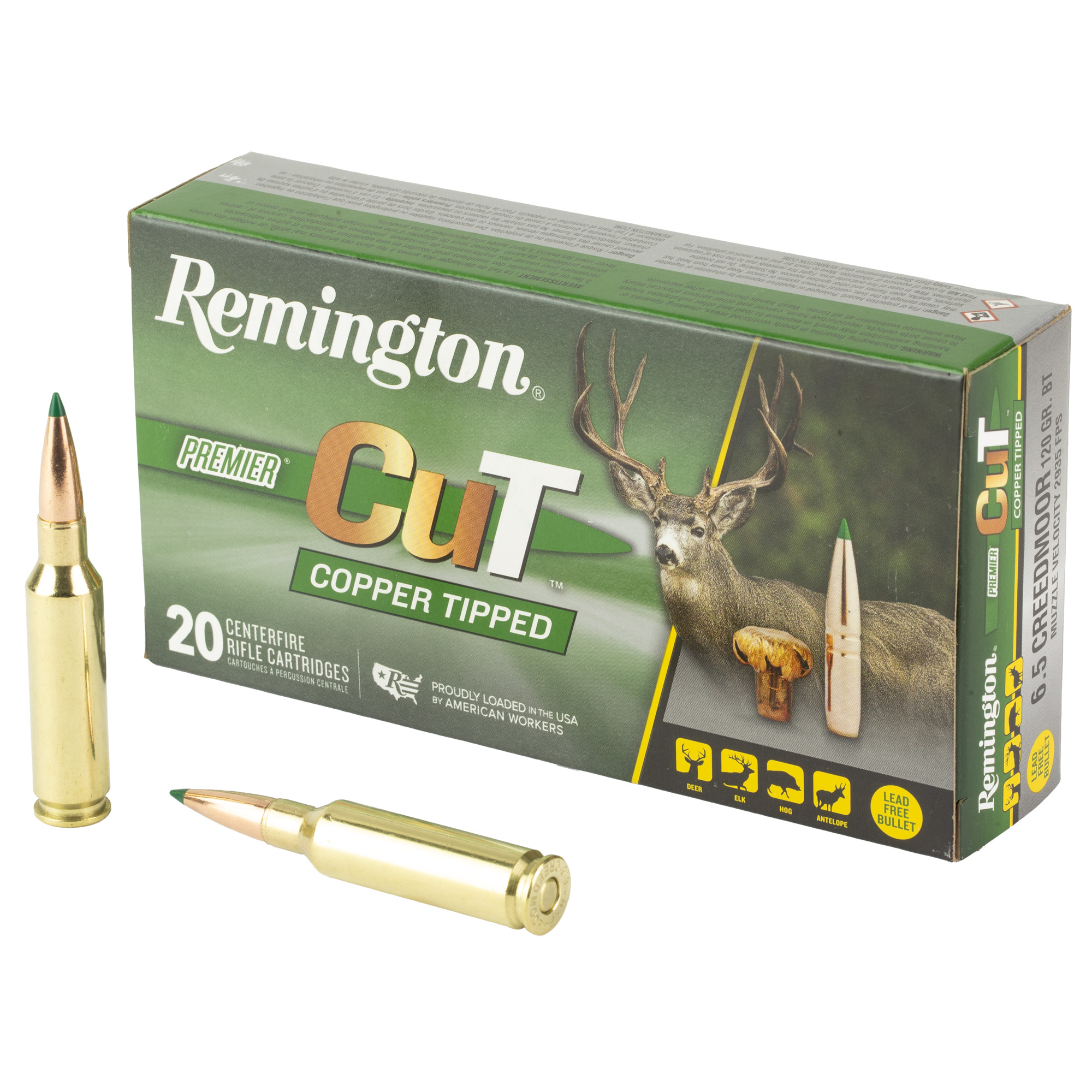 Remington Premier 6.5 Creedmoor Copper 120 Grain 20 Rounds