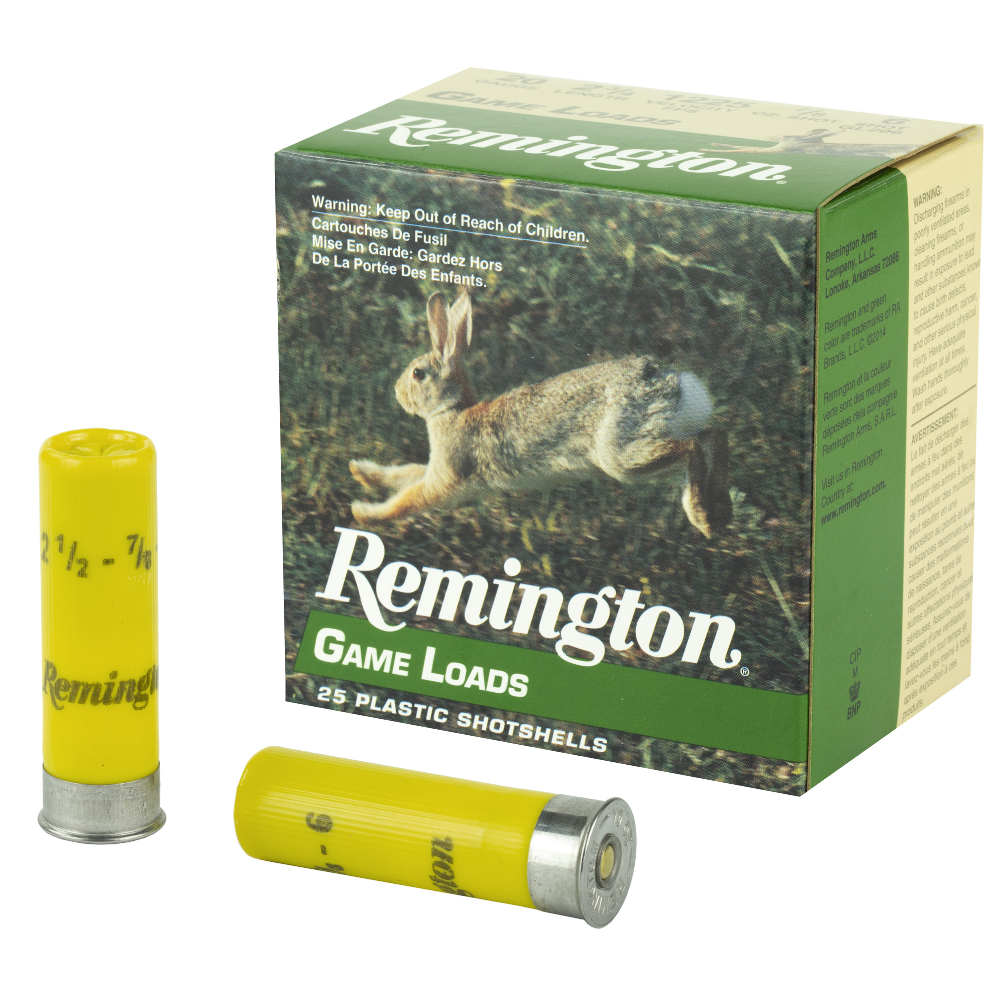 Remington Game Loads 20 Gauge Lead Shot 7/8 oz 25 Rounds