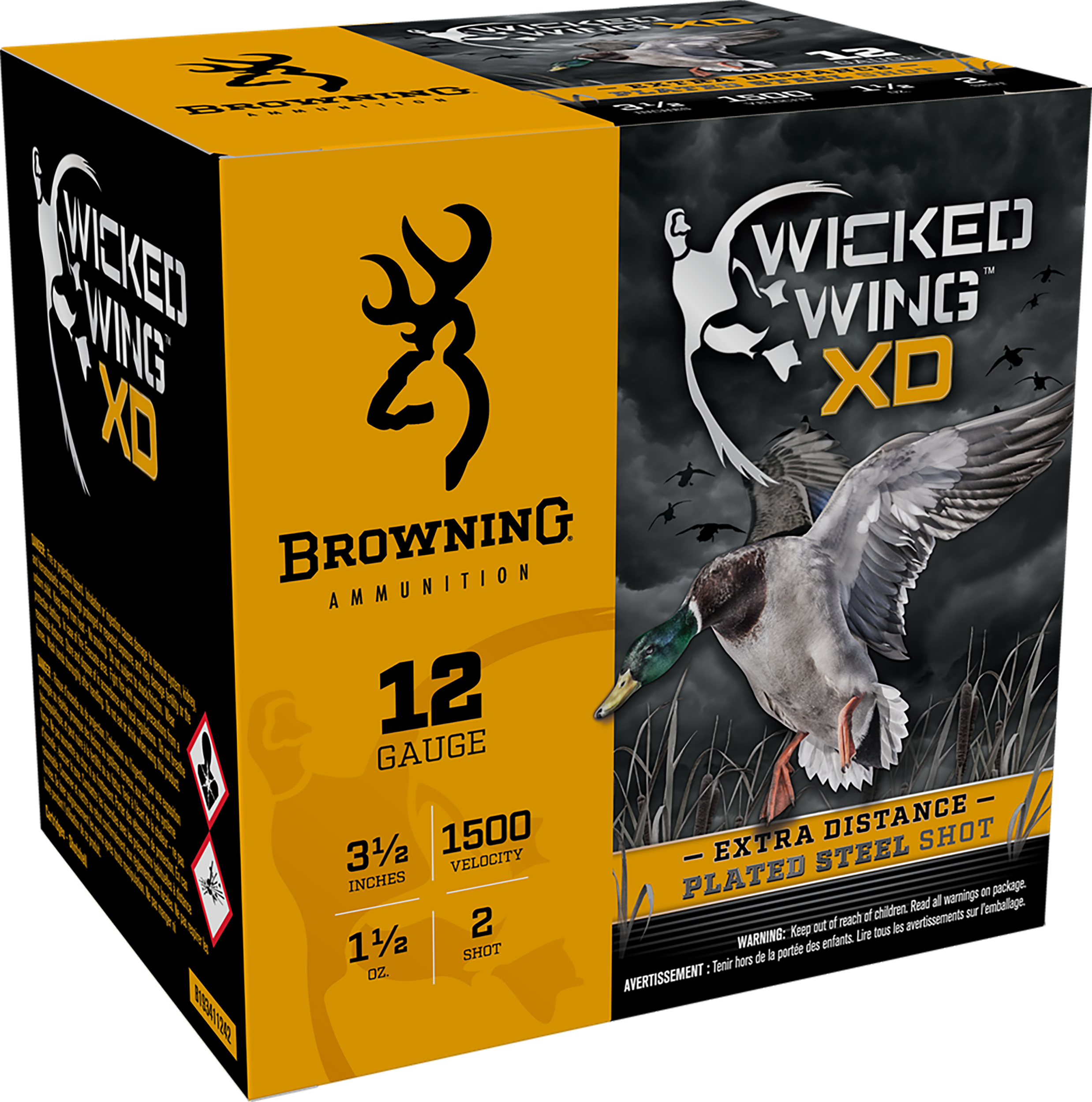 Browning Wicked Wing XD 12 Gauge Steel Shot 1 1/2 Ounce 25 Rounds