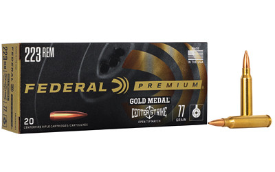 Federal Gold Medal 223 Remington Open Tip Match 77 Grain 20 Rounds