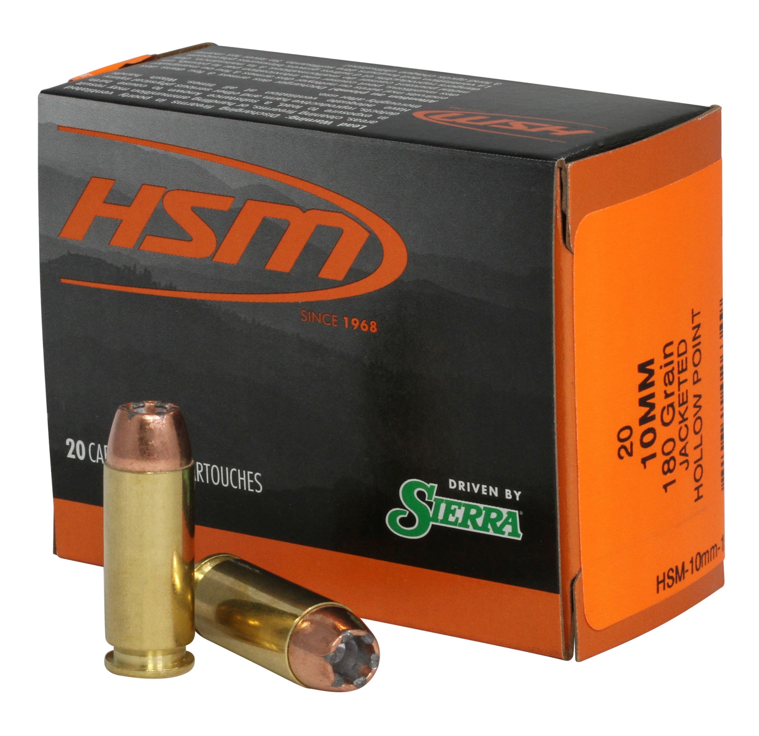 HSM Pro Pistol Hunter 10mm Auto Jacketed Hollow Point 180 Grain 20 Rounds