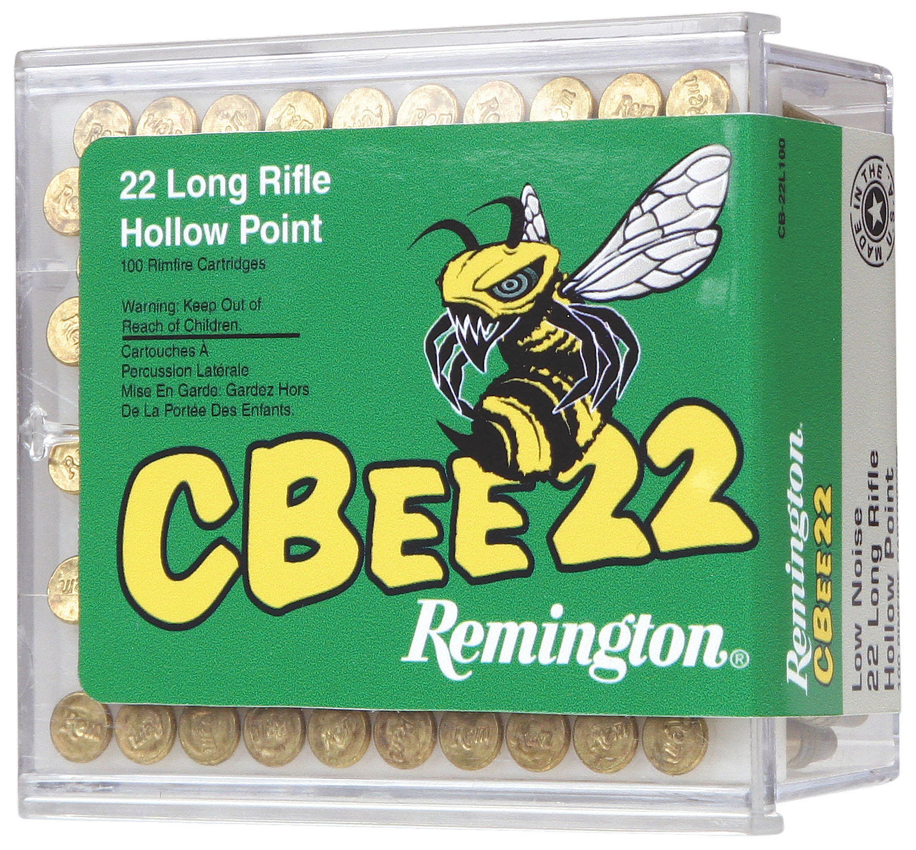 Remington CBee22 22 Long Rifle Hollow Point 33 Grain 100 Rounds