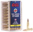 CCI TNT Green Rimfire Ammunition .17 HMR Hollow Point 16 Grain 2000 Rounds