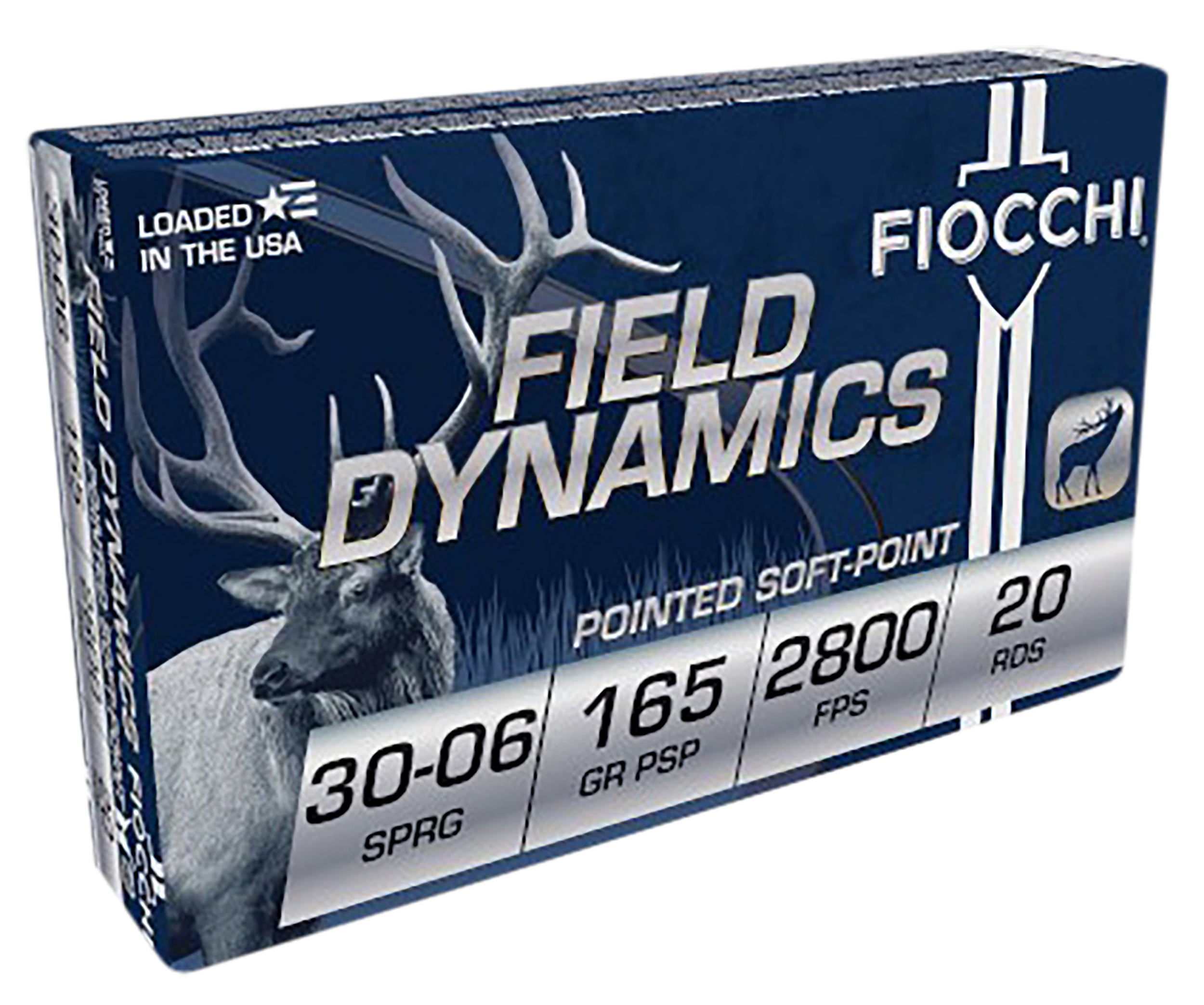 Fiocchi Field Dynamics 30-06 Springfield Soft Point 165 Grain 20 Rounds