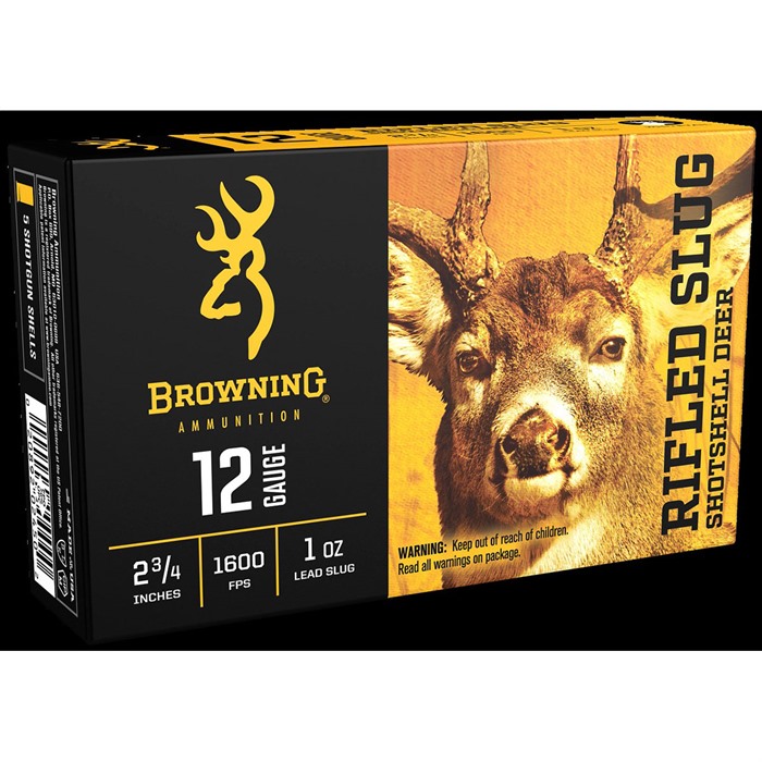 Browning 12 Gauge Rifled Slug 1 Ounce 5 Rounds