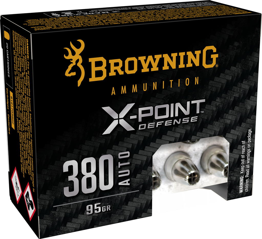 Browning X-Point 380 ACP Jacketed Hollow Point 95 Grain 20 Rounds