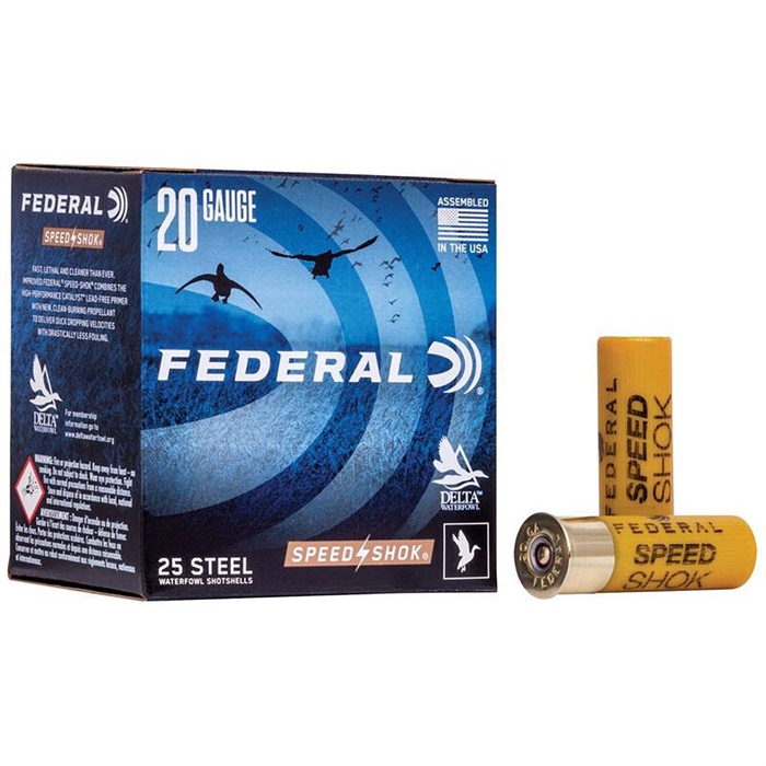 Federal Speed-Shok 20 Gauge 3/4 oz Steel Shot 25 Rounds