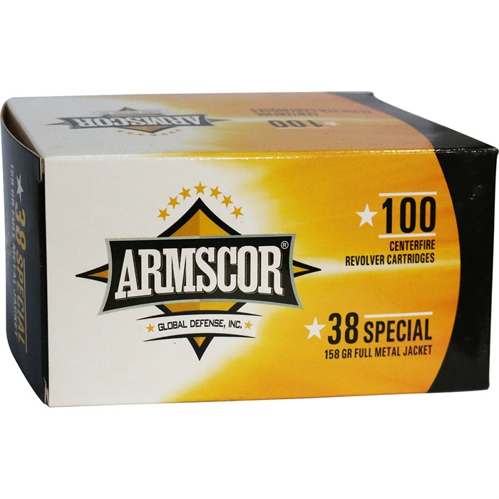 Armscor 38 Special Full Metal Jacket 158 Grain 100 Rounds