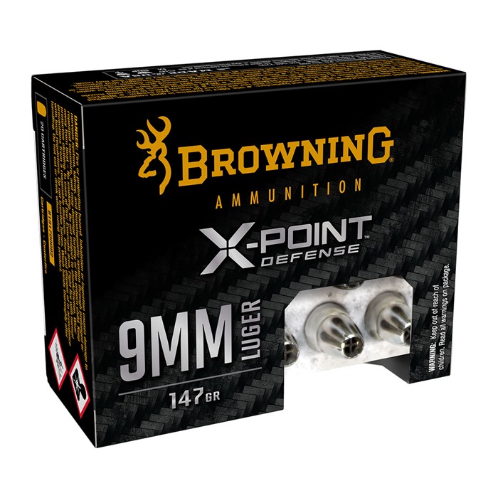 Browning X-Point 9mm Jacketed Hollow Point 147 Grain 20 Rounds