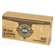 Patriot Sports Handgun Ammunition 9mm Luger 124gr FMJ 1148 fps 50/ct